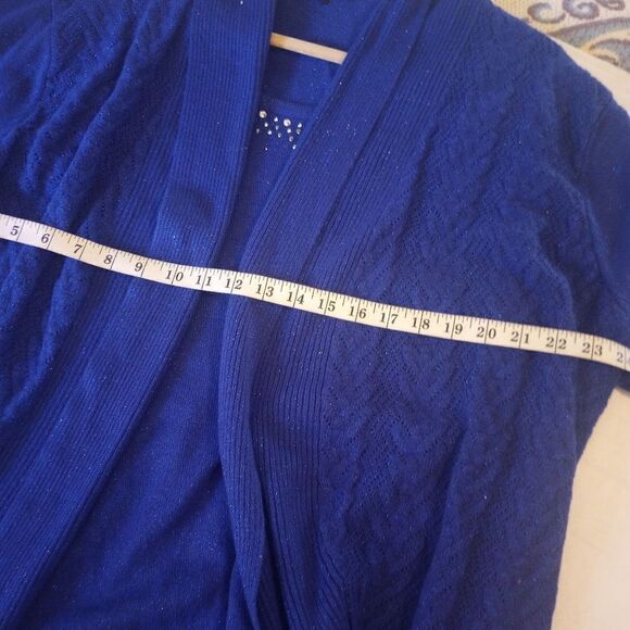 Briggs electric blue and metallic sweater with beaded accents - Picture 5 of 10